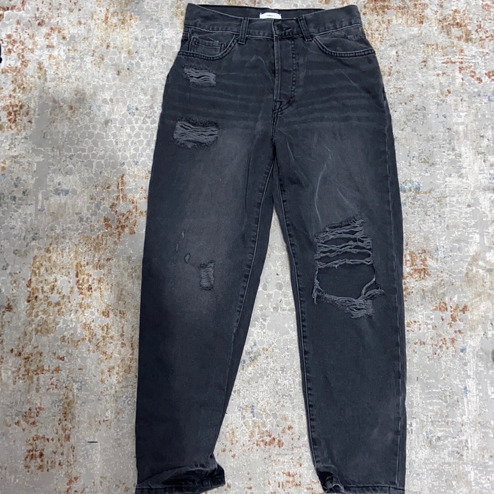 Forever 21 Black Ripped Jeans